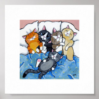 Pôster 15,24cm x 15,24cm | Arte para gatos cegos | Gatinh