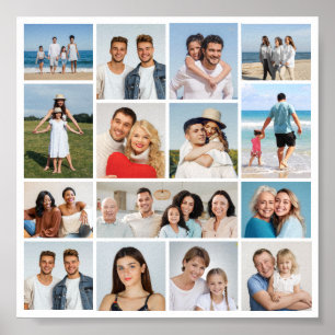 Poster 15 Amigos e família de colagem de fotos