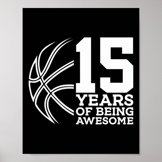 POSTER 15 ANOS DE ANIVERSÁRIO DO 15 BASQUETEBOL (Frente)