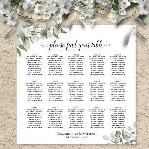 Poster 15 Gráfico de Casamento de Eucalyptus Saída de Mes