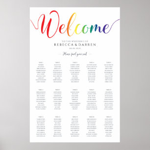 Poster 15 Mesa de Casamento Gay de Gráfico de Costura