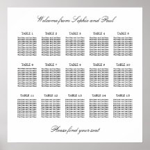 15 Mesa Gráfico de Assentos Minimalista Elegante