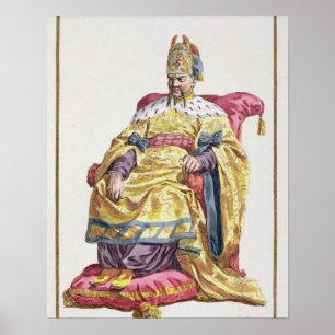 Poster 1662-1722) imperadores Manchu de Kang Tsi (de