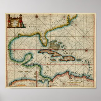 Poster 1666 Gráfico de Caribe