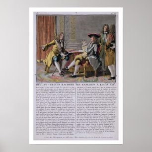 Poster 1673-1736) descrevendos de Duguay-Trouin (seu exp