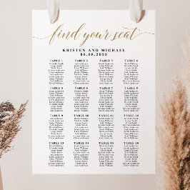 Poster 16 Convidados do Mesa 160 Encontre seu Gráfico de 