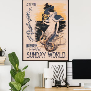 Poster 16 de junho. New York Sunday World.