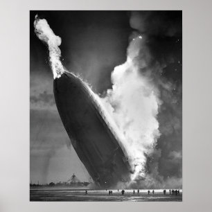 Poster 16" do desastre de Hindenburg x20".