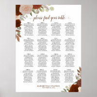 16 Gráfico de Casamento de Boho Floral de outono d