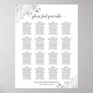 Poster 16 Gráfico de Sentados de Casamento de Locais de P