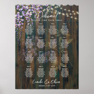 Poster 16 Mesa Rustic WISTERIA Lace SENTADA GRÁFICA B
