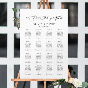Poster 16 Mesas Nosso Gráfico de Assentos de Pessoas Favo