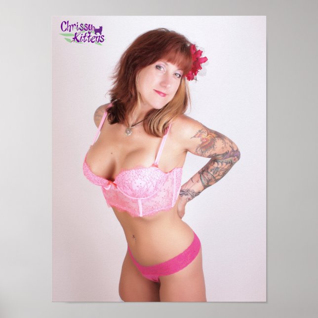 Poster 16" x 12" Chrissy Kittens Pinky (Frente)
