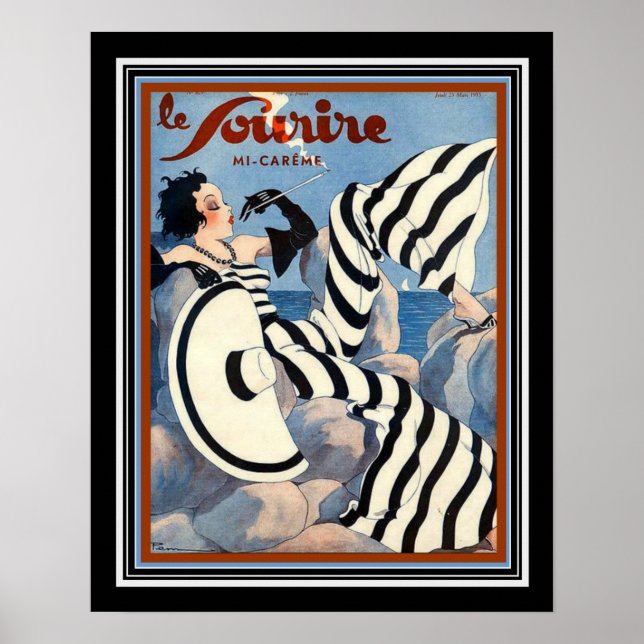 poster 16 x 20 Art Deco Le Sourire 1933 (Frente)