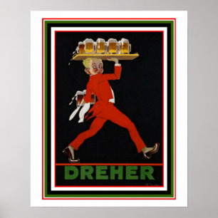 Poster 16 x 20 da cerveja de Dreher