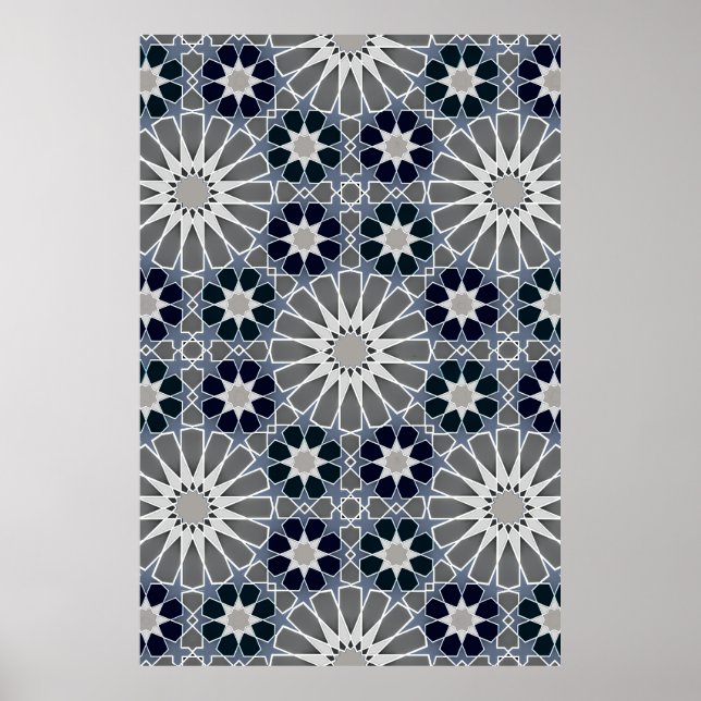 Poster 16s e 8s Rosetas Estilo Marroquino 1 Aumentado (Frente)