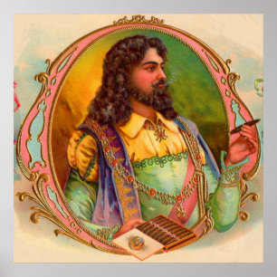 Poster 16th century cigar smoker