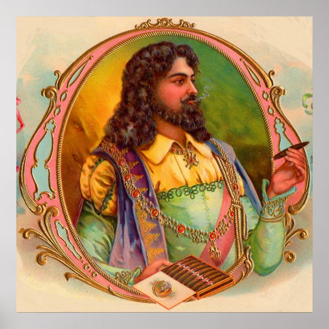 Poster 16th century cigar smoker (Frente)