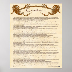 Poster 16x20 do compromisso