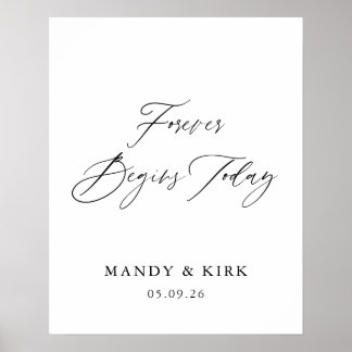 Poster 16x20 Wedding Sign – Forever Begins Today | Person