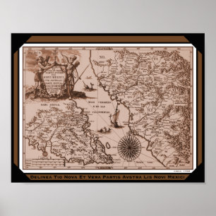 Poster 1702/impressão históricos de México