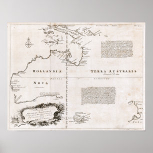 Pôster 1744 Australia Map