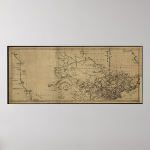 Poster 1762 mapas de Canadá