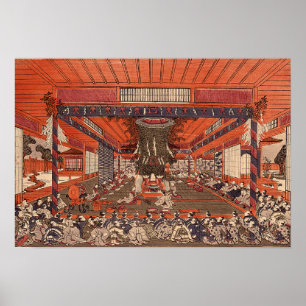 Poster 1770 Pintura Japonesa Por Toyoharu Utagawa