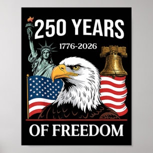 Poster 1776-2026 250º aniversário EUA 250 anos de