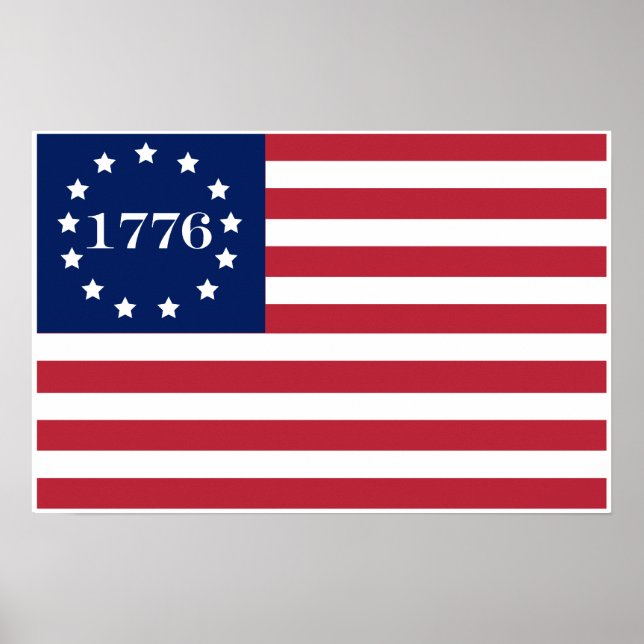Pôster 1776 American Flag (Frente)