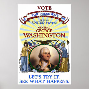 Poster 1789 da eleição de George Washington
