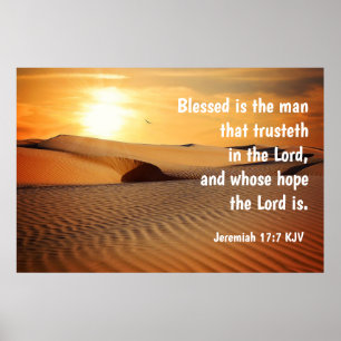 Poster 17:7 de Jeremiah - Blessed é o homem que trusteth