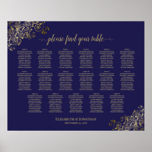 Poster 17 Gráfico de Casamento Azul de Casamento do Mari