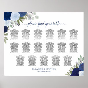 Poster 17 Mesa Azul Boho Sentado Floral