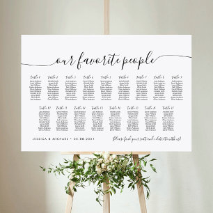 Poster 17 Mesa Elegante Nossas Pessoas Favoritas Carta de