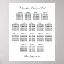 17 Mesa Gráfico de Assentos Minimalista Elegante