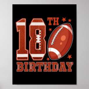 Poster 18º Aniversário Tema de Futebol de 18 Anos