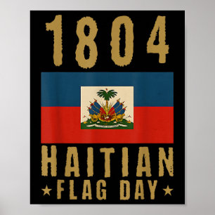 Poster 1804 Dia da Bandeira do Haiti Orgulho da Mulher Ha