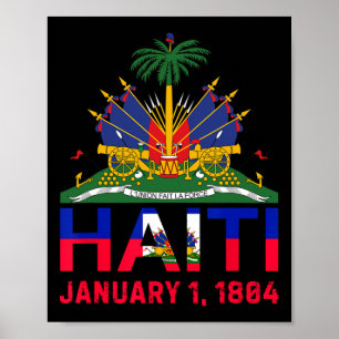 Poster 1804 Haiti Ilha Cute Haiti Data de Independência 