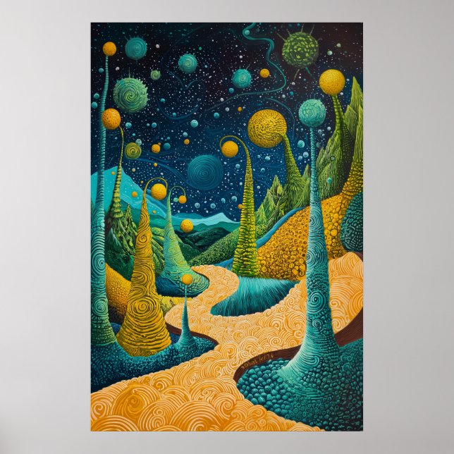 Poster 1815 Surrealista Cósmica Dreamscape (Frente)