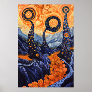 Poster 1816 Dreamscape Surrealista Cósmico