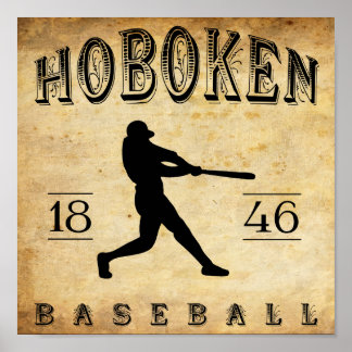 Pôster 1846 Hoboken New Jersey Baseball