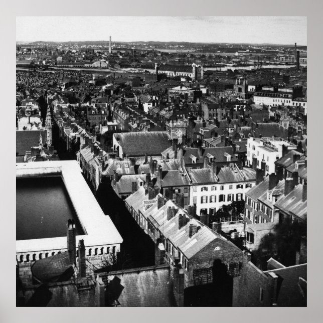 Pôster 1859: A cidade de Boston, Massachusetts (Frente)