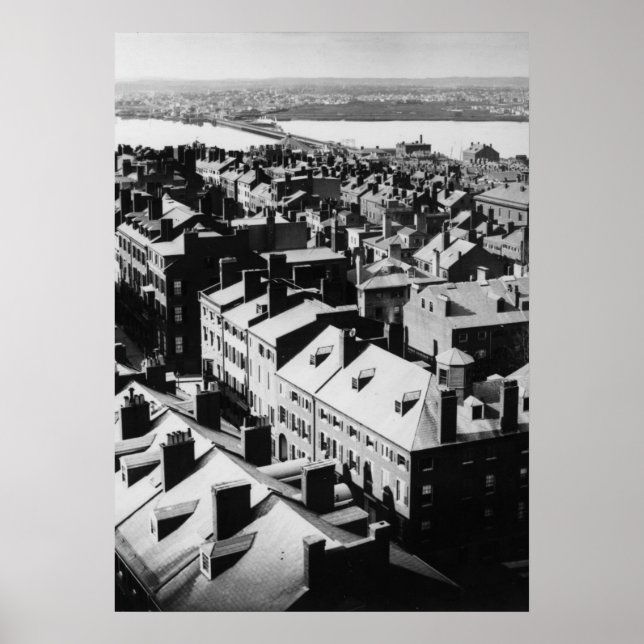 Pôster 1859: A cidade de Boston, Massachusetts (Frente)