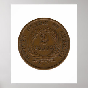 Pôster 1864 2-Cent Piece