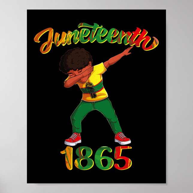 Poster 1865 Dab Black Boy Brown Skin Afro American Boys (Frente)