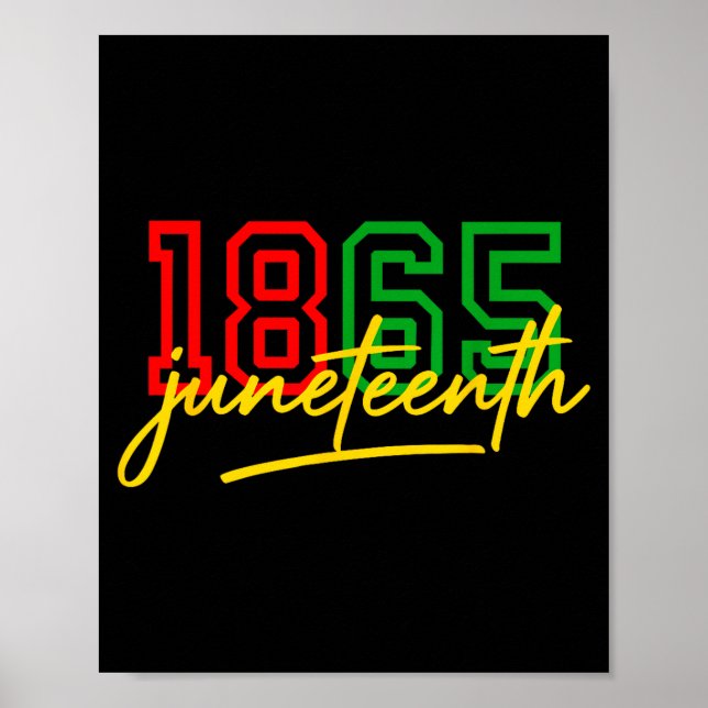Poster 1865 juneteenth celebra a liberdade afro-americana (Frente)