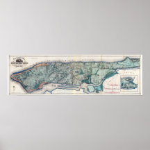 1865.Mapa Topográfico da Cidade de Nova York