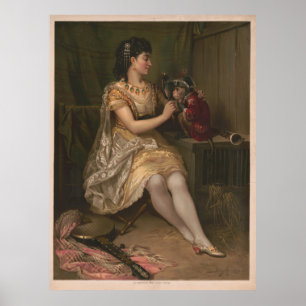 Poster 1873 La Toilette Du Singe Arte de Macaco Vintage I