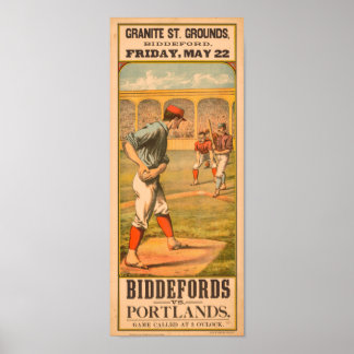 Poster 1885 Biddeford vs Portland